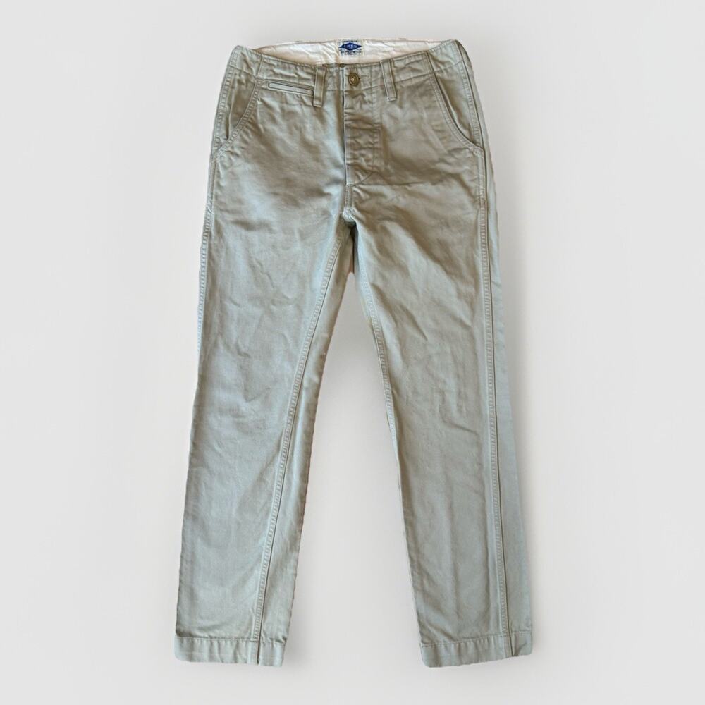 Joe McCoy Chino Pants 27 Khaki Made in USA Military Minimalist Streetwear